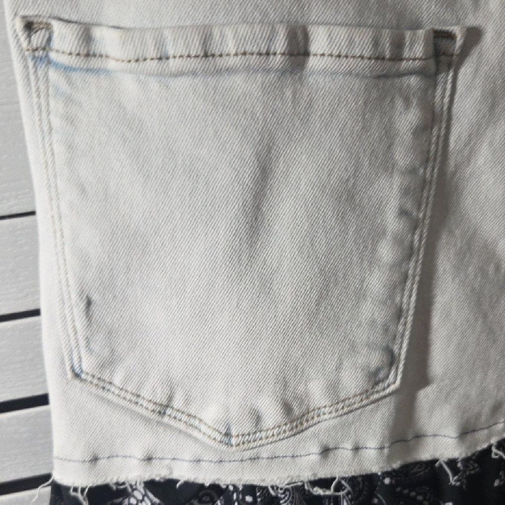 Old Navy White Denim Top with Black Bandana Skirt - Picture 9 of 12